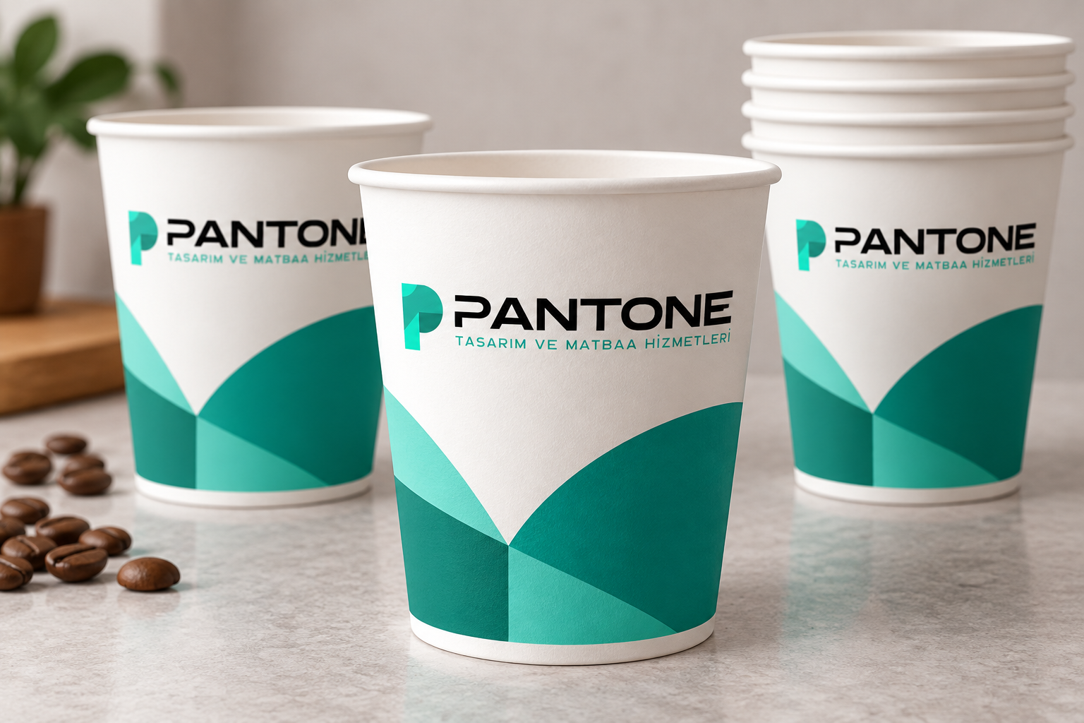 pantone-8oz karton bardak | PANTONE Matbaa Baskılı Karton Bardak 8oz (240ml) | PANTONE Matbaa